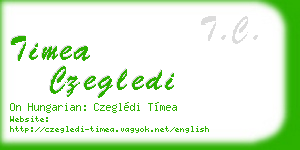 timea czegledi business card